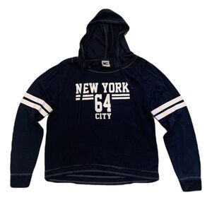 Liquid Energy "New York 64 City" Navy Blue Hoodie Sweatshirt - Size Small (S)